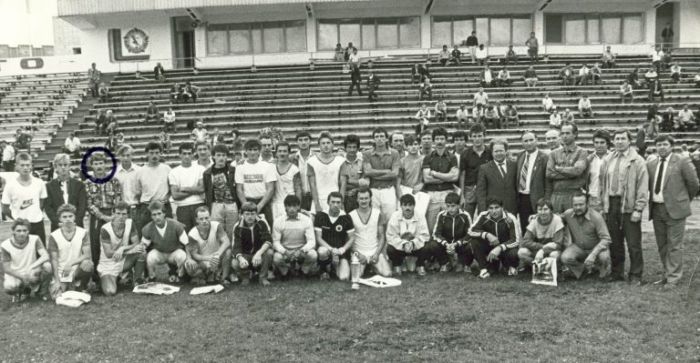1989 г. Стадион «Волна». Участники международного матча «Энергии» с румынским «Рапидом»